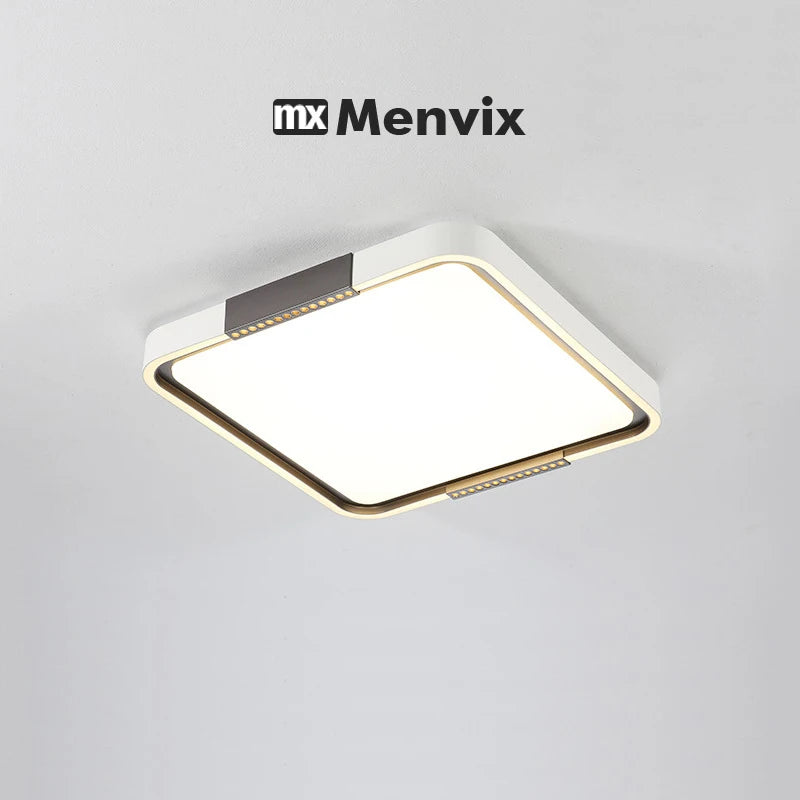 plafonniers modernes led lumineux télécommande minimaliste fixés formes circulaire carrée