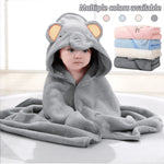 robe bain bébé animaux mignons gris blanc rose bleu douce confortable sortie plagewasher machine