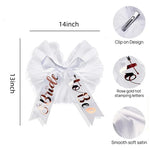 décoration mariage bride to be ruban satiné tulle rose doré anniversaire fête girly clip