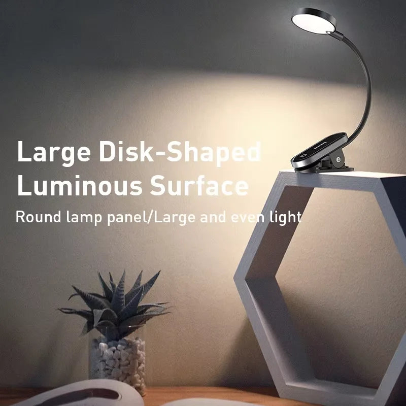 lampe moderne led rechargeable pince usb noir flux lumineux continu toucher interrupteur