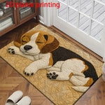 tapis 3d chien endormi moderne imperméable antidérapant polyester entrée sol chambre