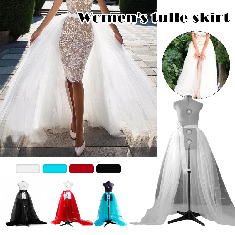jupe tulle transparente élégante noir rouge bleu blanc lacets femme festive longueur sol