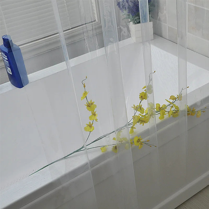 rideau douche transparent moderne aimants salle bain étanche résistant