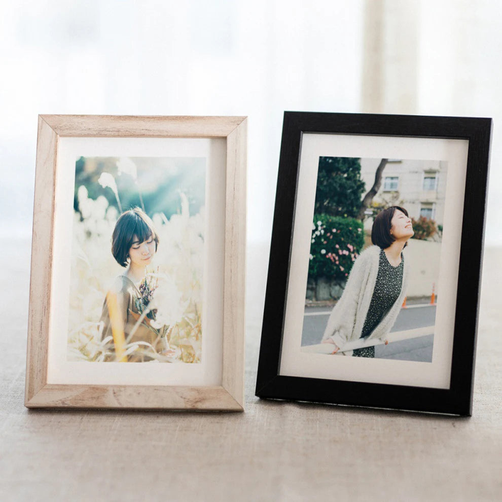 cadre photo bois naturel moderne blanc noir transparent verre protecteur 10x15cm 15x20cm A4