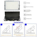 projecteur led 110v 220v 50w 100w 150w 200w ip65 moderne noir blanc