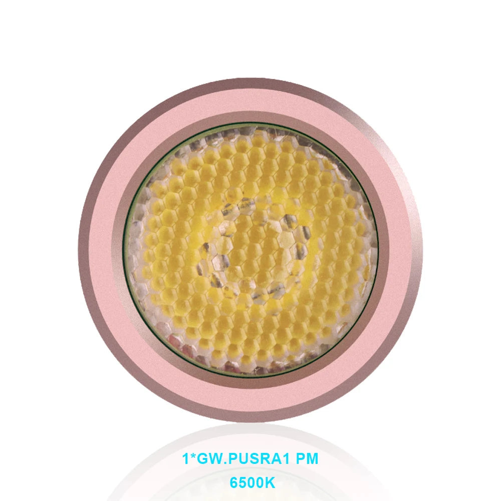 lampe torche rose doré rechargeable texture grille moderne résistante chocs pointeur laser camping