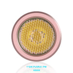 lampe torche rose doré rechargeable texture grille moderne résistante chocs pointeur laser camping