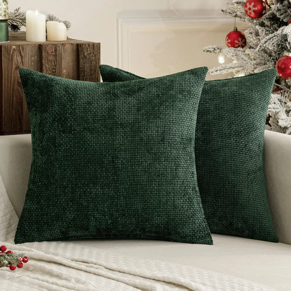 coussins carrés moderne rouge bordeaux texture tissée neutre 100 polyester haute qualité fixations
