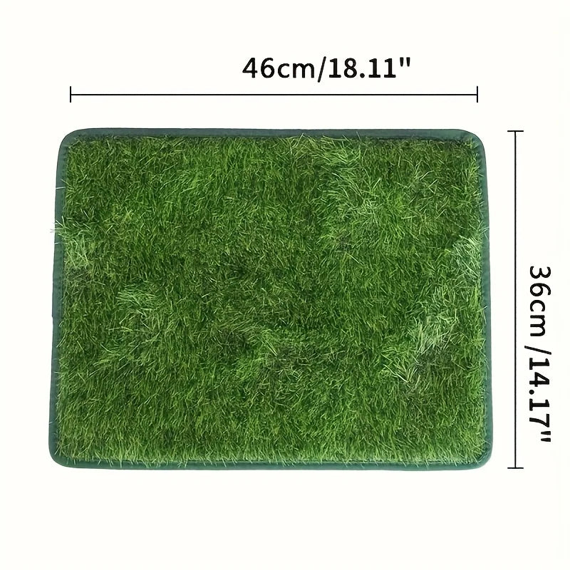 tapis imitation herbe antidérapant lavable chiens décoration toilettage écologique dense vert