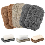 éponges savon antidérapantes auto drainantes adhésives moderne gris beige marron clair fibreuse douche salle