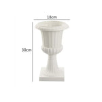 cache pot blanc classique opacité plastique intérieur extérieur balcon jardin table