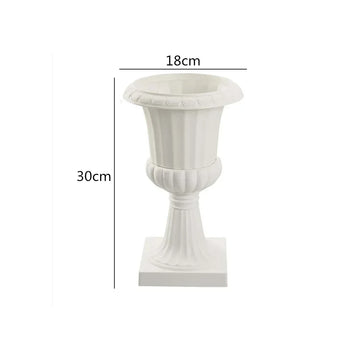 cache pot blanc classique opacité plastique intérieur extérieur balcon jardin table