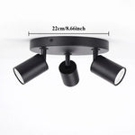 spot led noir moderne interrupteur tactile 58cm longueur opacité mat aluminium