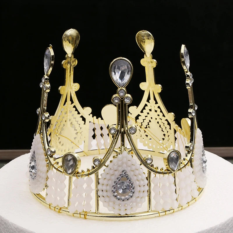 couronnes décoratives or argent strass motifs floraux anniversaire mariage fêtes événements