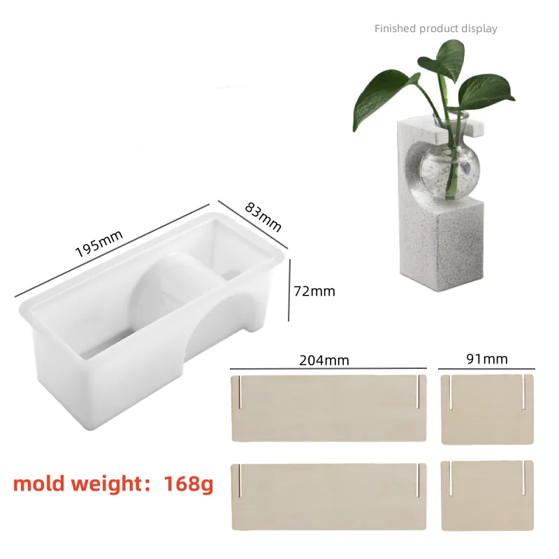 vase silicone texturé moderne gris clair support diy decoration maison