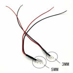 ampoules led pré câblées scintillantes 3mm 5mm noir rouge transparents