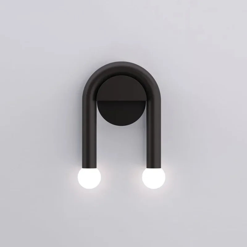 applique murale led moderne minimaliste noir blanc rose chambre coucher salon entrée étude