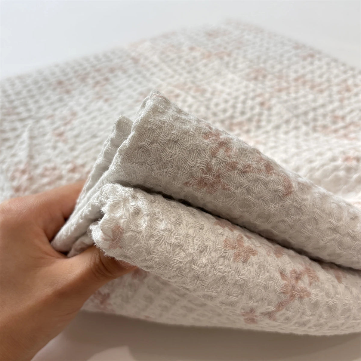 draps lit coton polyester carreaux rose beige housse oreillers moderne lit adultes double simple