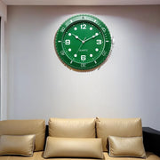 horloge murale vert noir argenté montre plongée cadran chiffres aiguilles quartz moderne