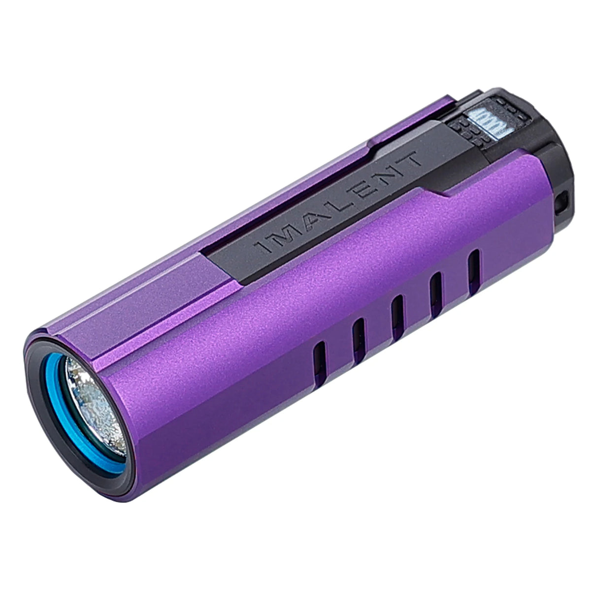lampe torche bleu moderne résistante choc lumiere intense charge magnétique auto défense camping