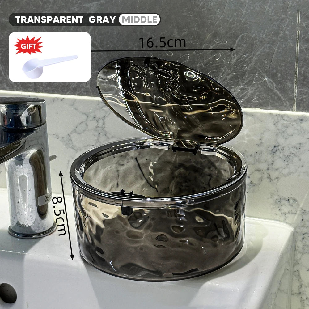 boîte rangement transparente moderne pliable respectueuse environnement serviettes produits nettoyage hygiénique poignéeversible