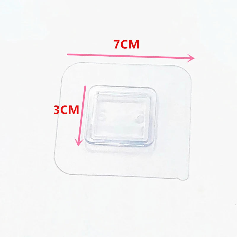 support fixation transparent adhésif moderne étagère cuisine salle bains auto collant patch fixations