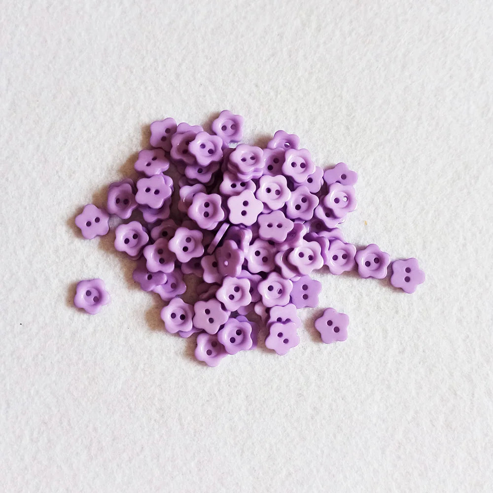 boutons résine fleurs multicolores simples lavables écologiques sans nickel 100pcs⌀1.2cm