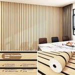papier peint moderne rayures verticales beige clair noir adhésif pvc opaque décoration mur 300cm