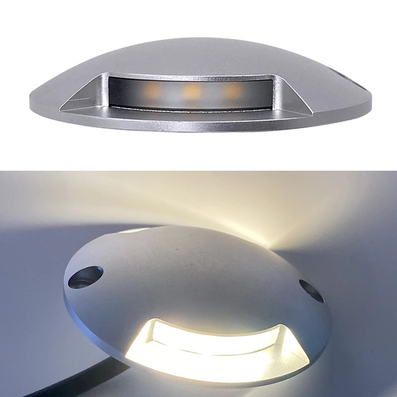 lampe led argentée ip67 moderne 12v 1w 60lm vis fixation