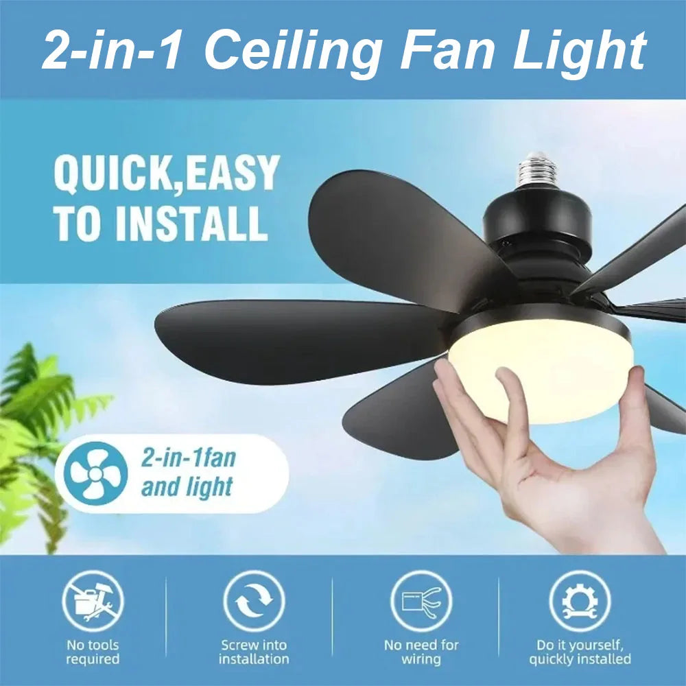 ventilateur lumière intégrée télécommande pales multicolores moderne minimaliste chambre cuisine