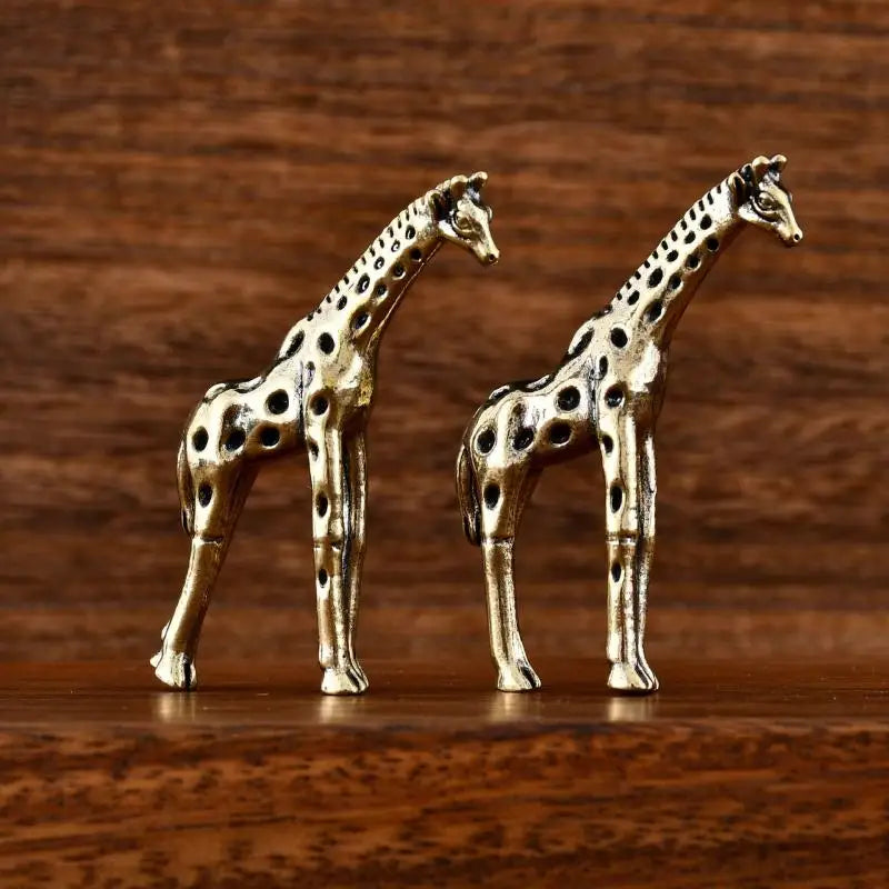statuette girafe dorée motifs taches texturée décoration maison erotique asiatique