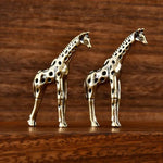 statuette girafe dorée motifs taches texturée décoration maison erotique asiatique