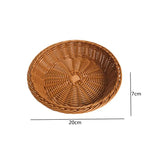 paniers rangement rotin tressé marron clair traditionnels réutilisables fourchettes bois décoration maison multifonctionnels