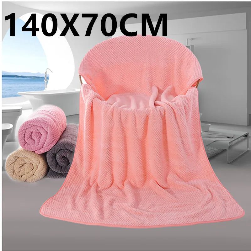 serviette bain rapide séchage microfibre rose beige gris blanc texture pointillée moderne 140x70cm