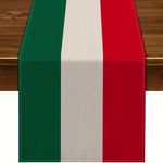 nappe décorative drapeau italien vert blanc rouge table festive polyester