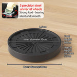 supports rotatifs pots fleurs blancs rond minimalistes roulettes pivotantes plastique opaques