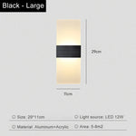 applique murale led moderne blanc noir minimaliste éclairage chambre entrée étude salle bain