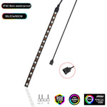 ruban led flexible magnétique noir multicolore 15leds 30leds ip20 ip65 ws2812b adressee