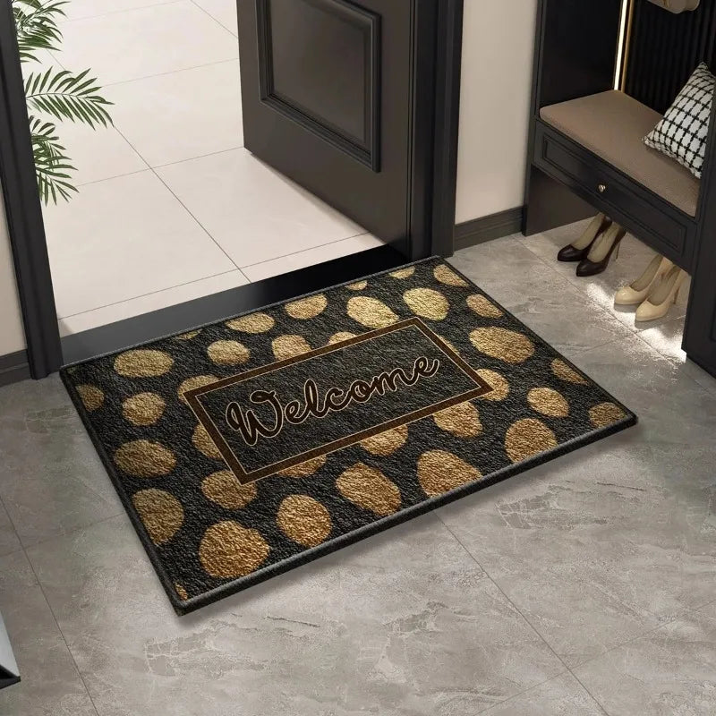 Paillasson lavable léopard dans une salle de bain