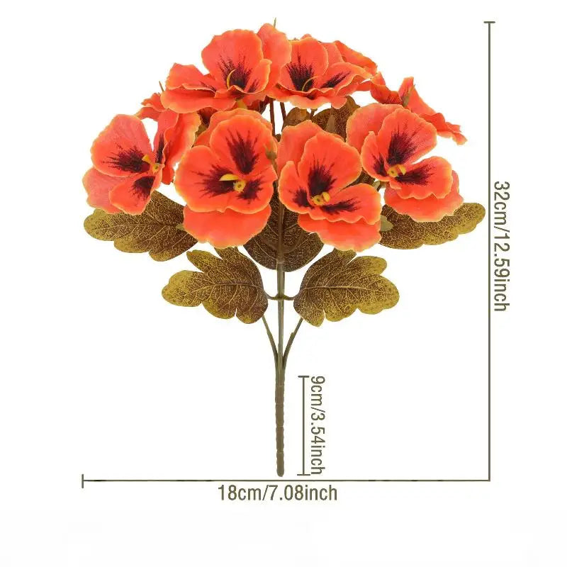 bouquets artificiels fleurs simples classiques rouge blanc rose jaune violetintérieur décoration maison fête