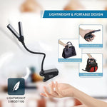 lampe lecture portable rechargeable led pinces noir mode moderne tactile affichage luminosité