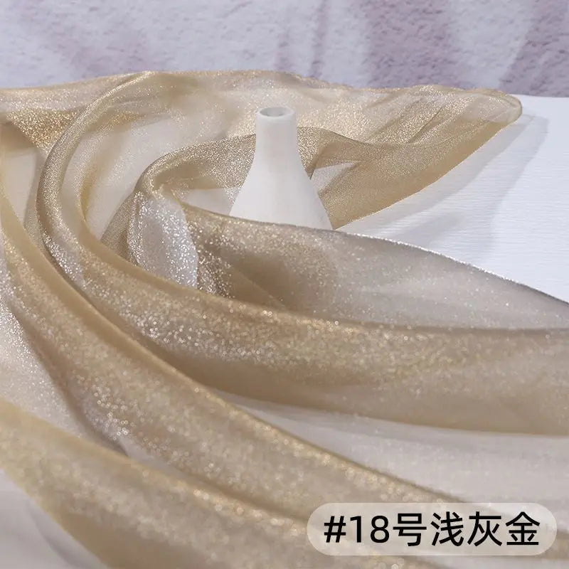ruban pailleté multicolore translucide élégant polyester 100x140cm diy mariage cérémonie événement festive