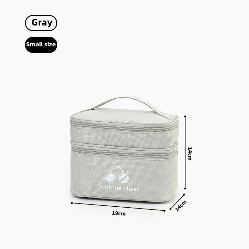 trousse médecine rouge réutilisable sac rangement oxford pratique compartiments médicaments première aide emergencesécole