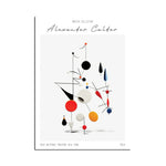 Affiche abstraite minimaliste avec formes et couleurs géométriques.