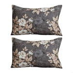 parure lit drap housse taies d'oreiller motif fleurs moderne élégant