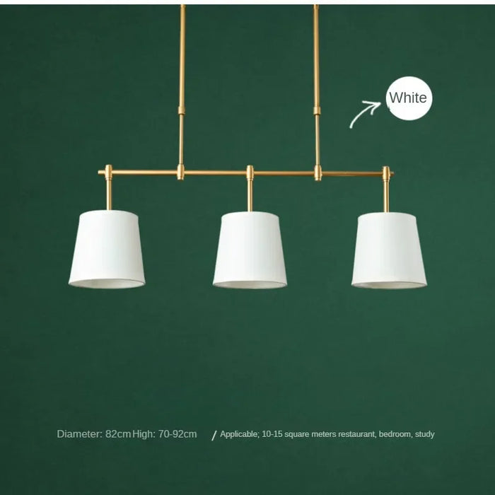 suspension lumineuse moderne lampes or beige tissu uni métal doré 82cm 70 92cm