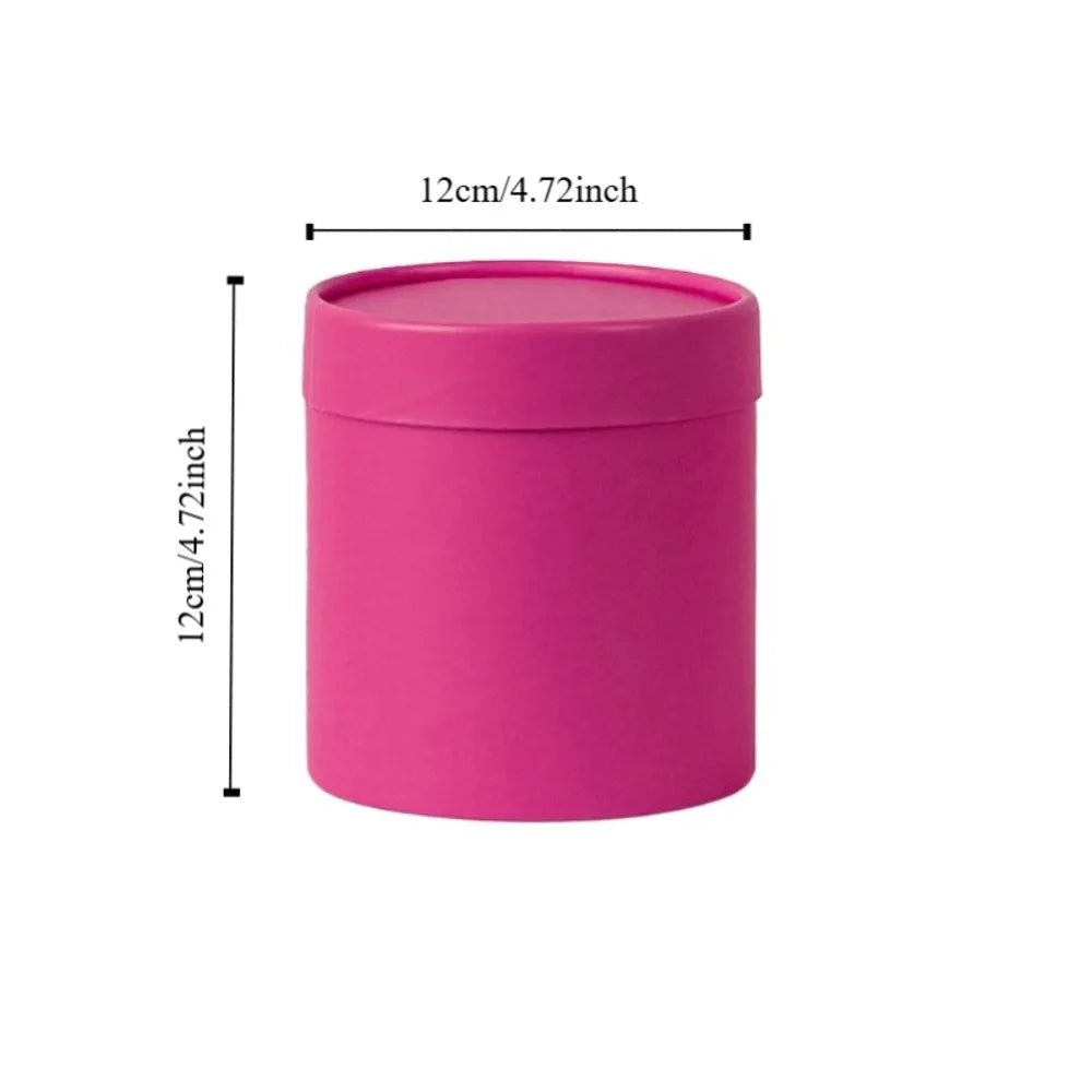 boîtes rondes unies moderne opaques rose clair noir argenté rose pâle vert clair beige