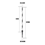 lampe solaire moderne rayures diagonales noir blanc ip65 led