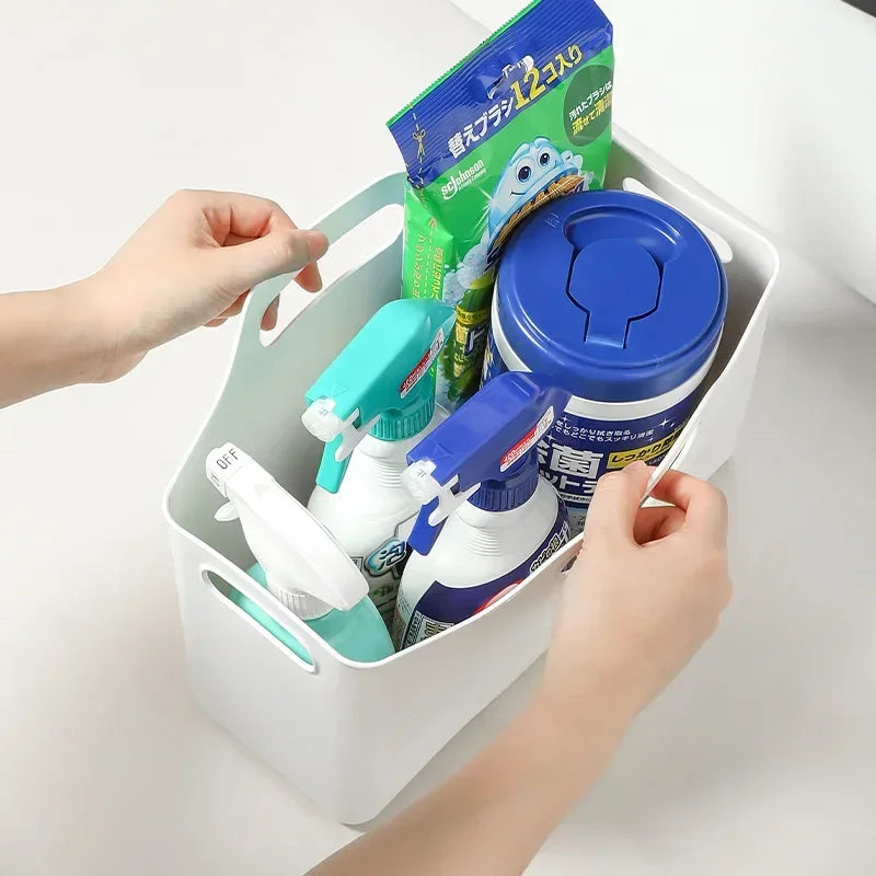 organisateur rangement blanc moderne poignées compartiments respectueux environnement utilisation multiple rangement stockage transparent fonctionnel