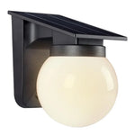 lampe solaire murale ip65 panneau solaire globe lumineux noir blanc